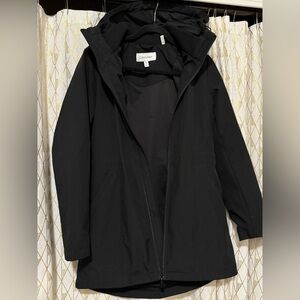 Calvin Klein Women's Black Hooded Rain Jacket